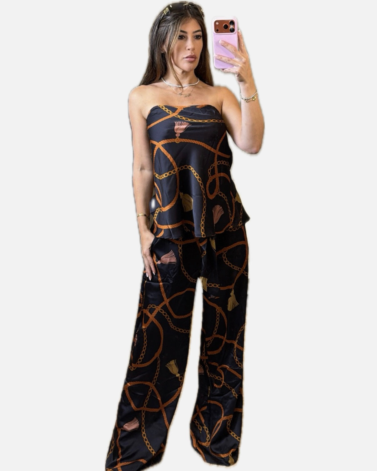Chain Satin Set