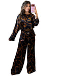 Chain Satin Set - Long Sleeve