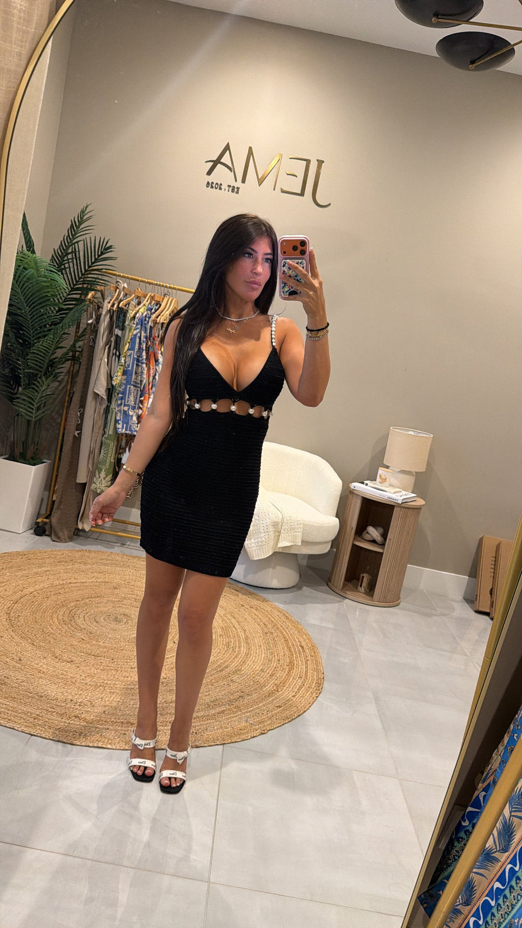 Crochet and Pearl Dress